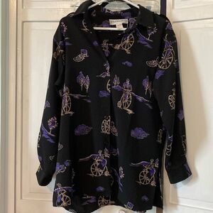 VIntage Norton McNaughton bicycle print tunic - Size L